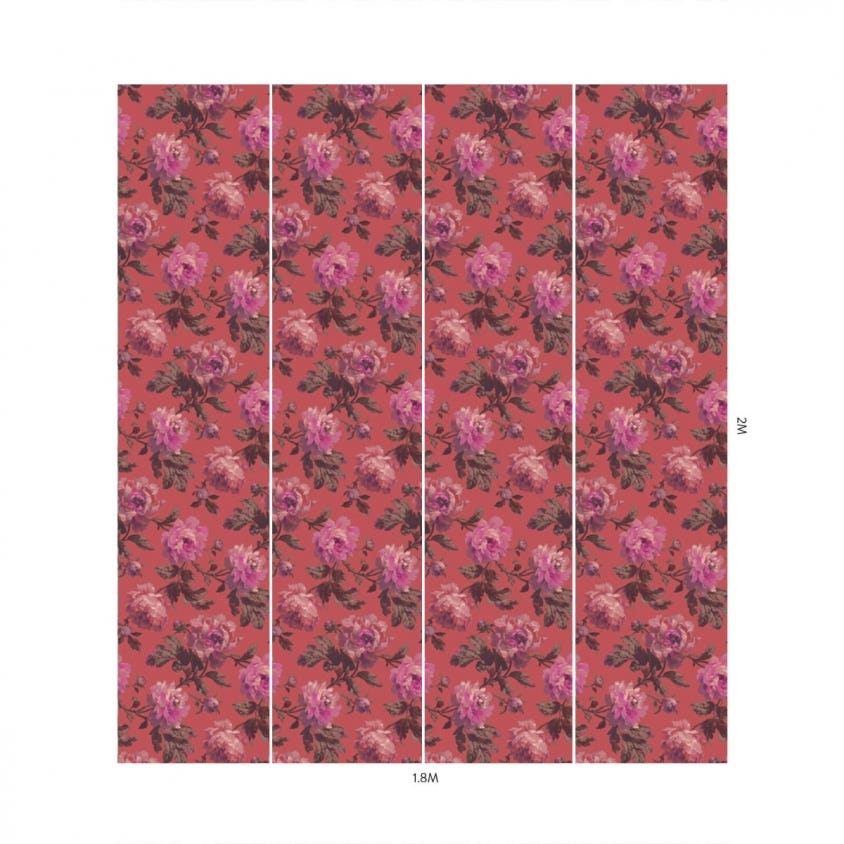 PEONEDEN Wallpaper - Chinese Red - House of Hackney