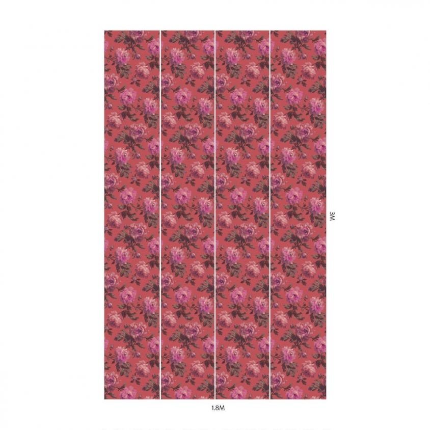 PEONEDEN Wallpaper - Chinese Red - House of Hackney