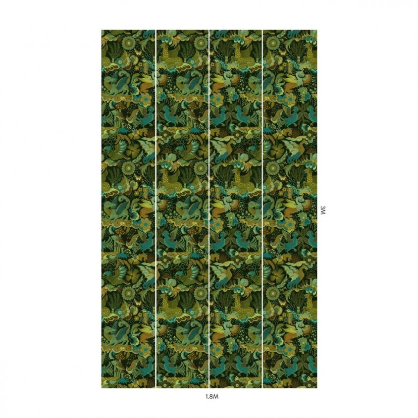 PHANTASIA Wallpaper - Emerald-Green - House of Hackney