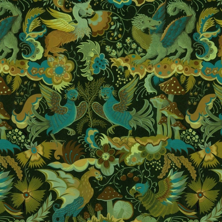 PHANTASIA Wallpaper - Emerald-Green - House of Hackney
