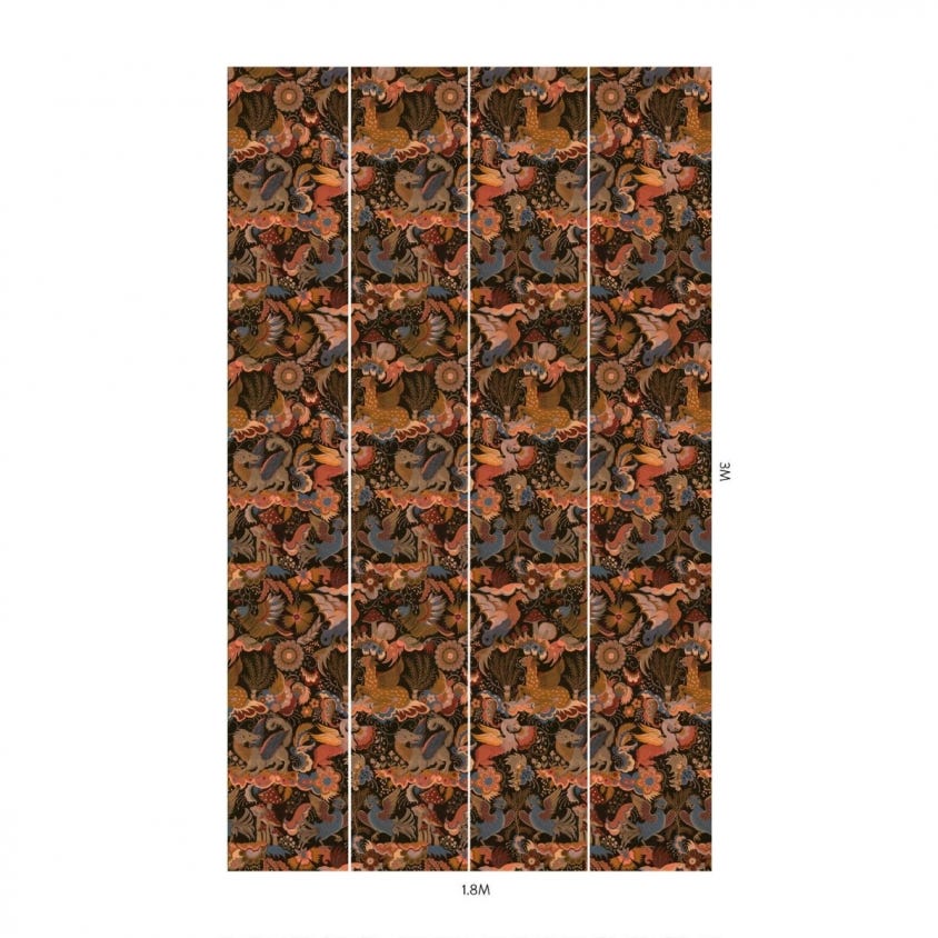 PHANTASIA Wallpaper - Orange - House of Hackney