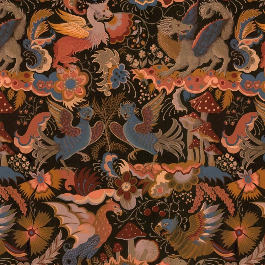 PHANTASIA Wallpaper - Orange - House of Hackney