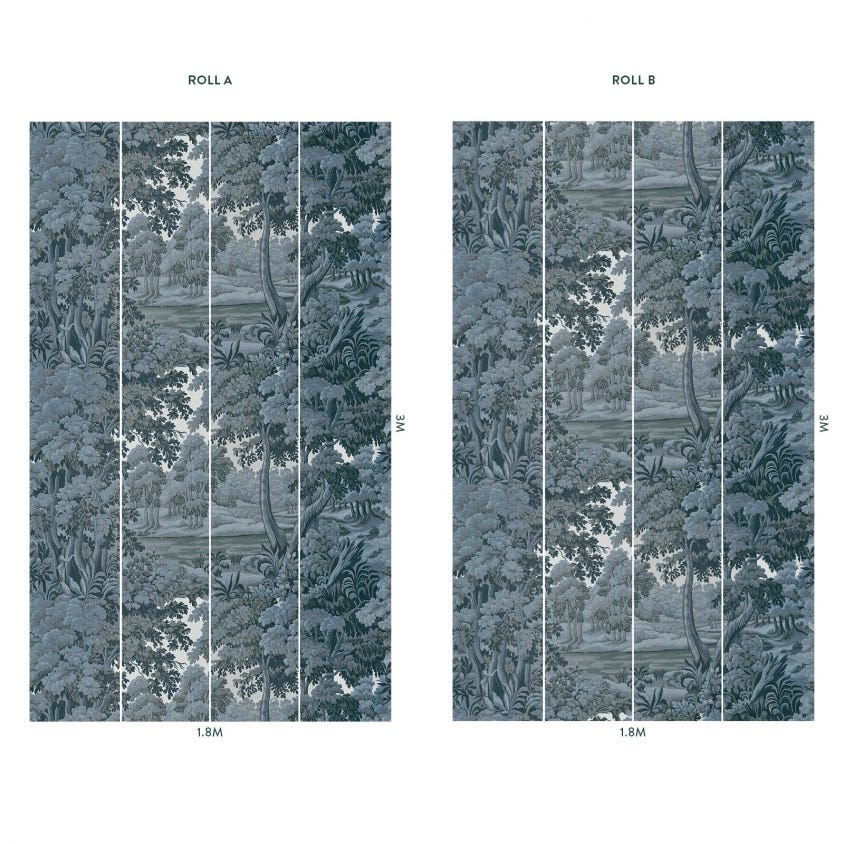 PLANTASIA Wallpaper - Indigo - House of Hackney