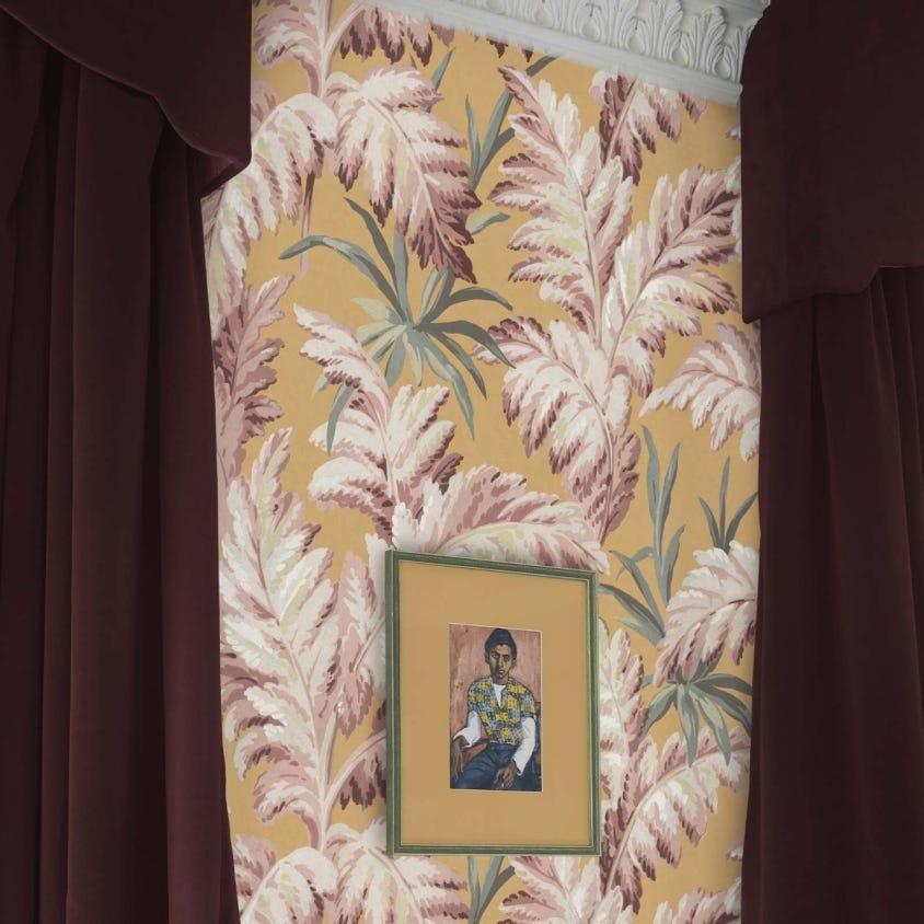 PLUMA Wallpaper - Flaxen - House of Hackney