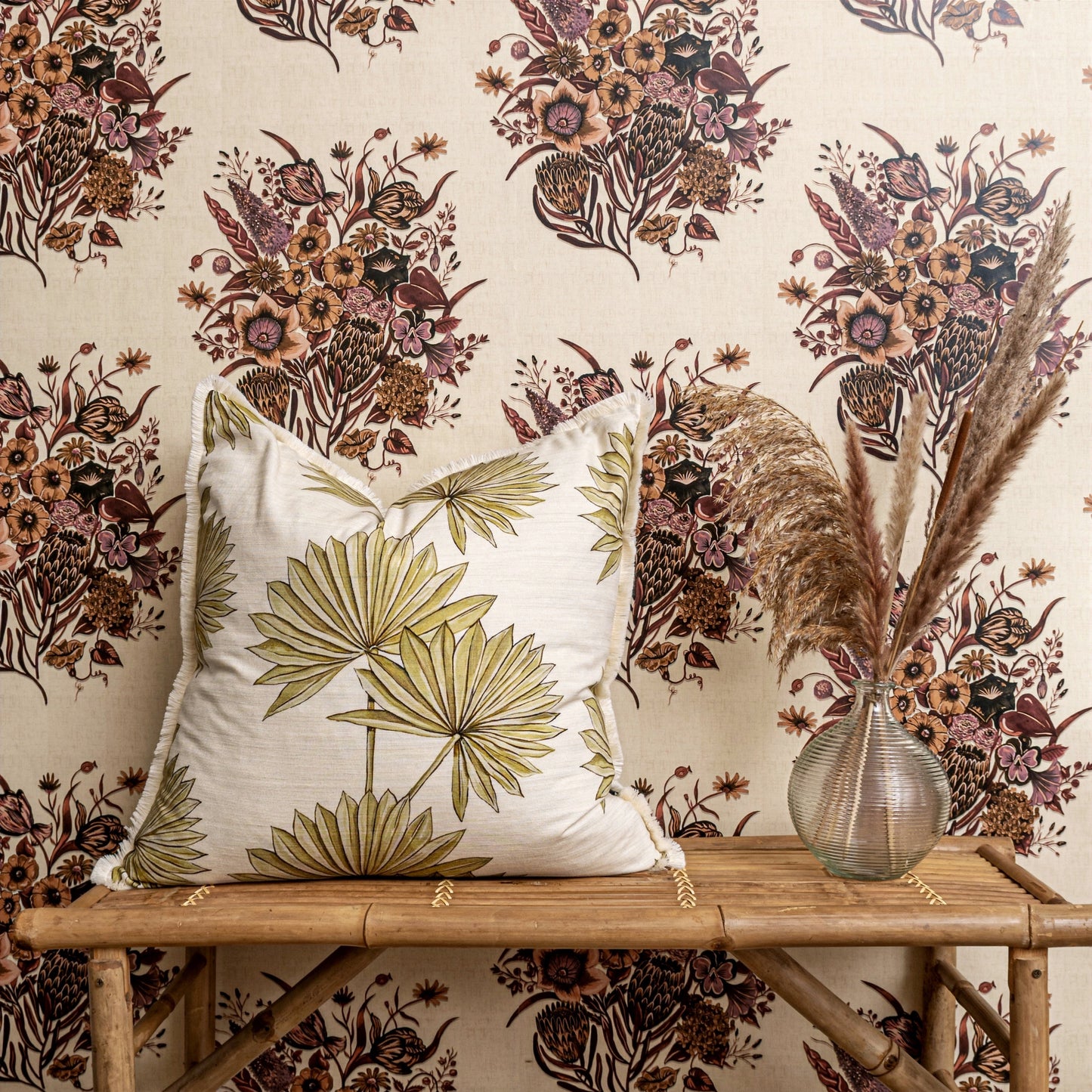 Posy Wallpaper - Purple - Wear The Walls
