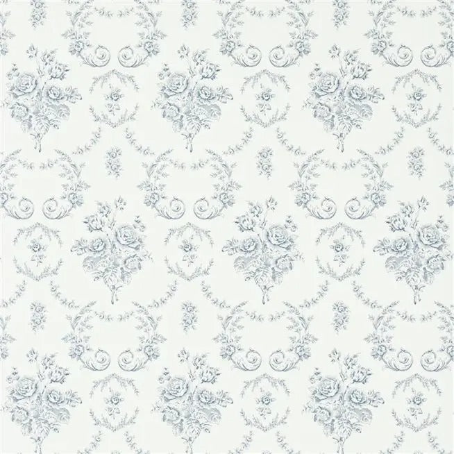 Saratoga Toile - Iris Wallpaper