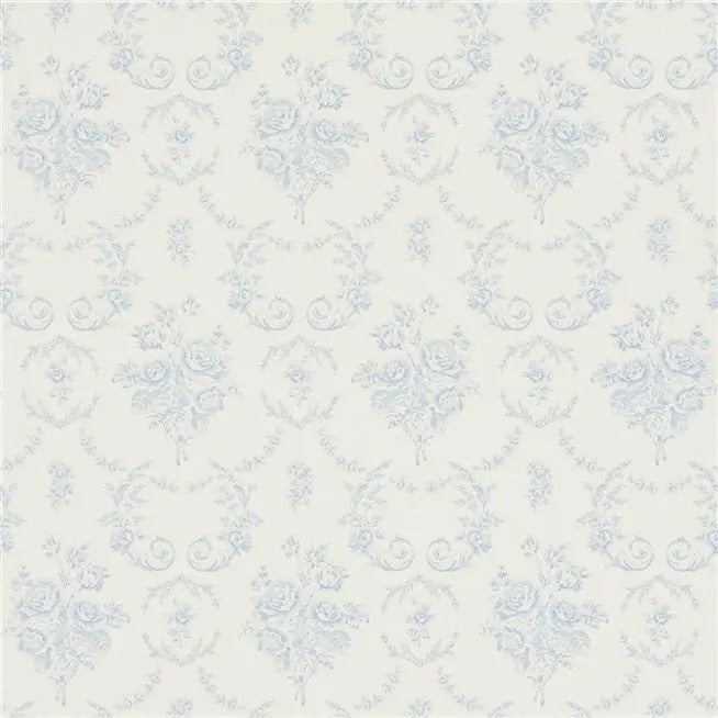 Saratoga Toile - Bluebell Wallpaper