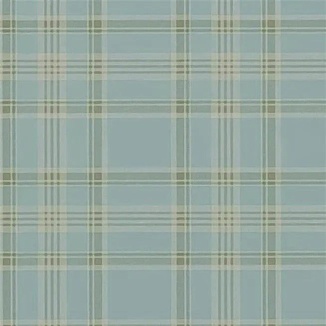 Deerpath Trail Plaid Mist Wallpaper