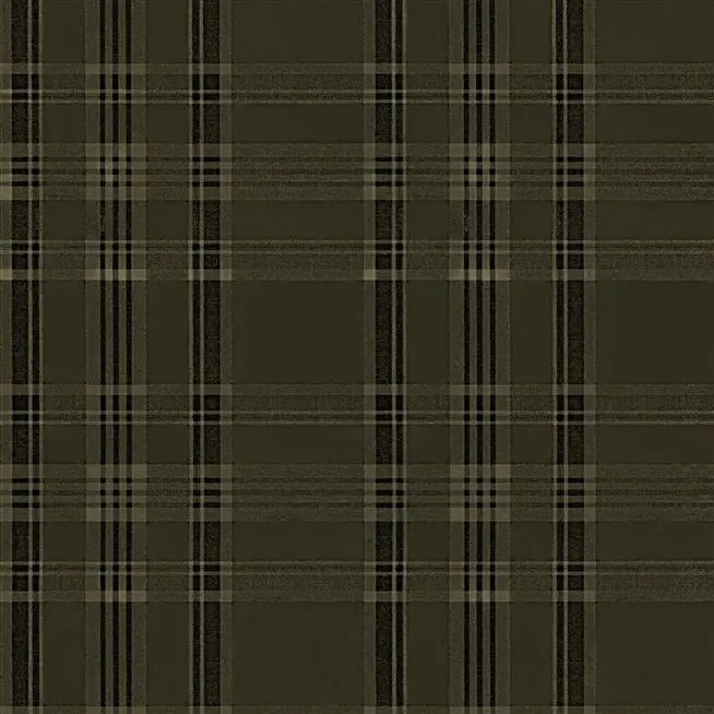 Deerpath Trail Plaid Sepia Wallpaper
