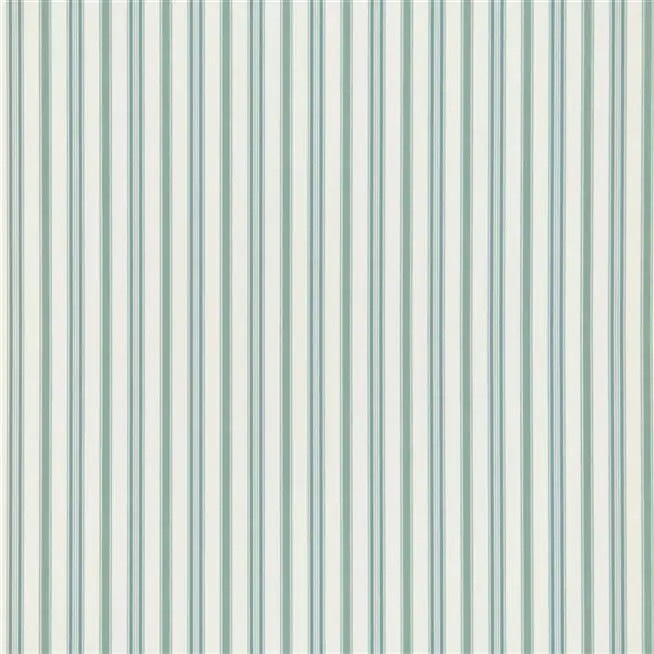 Basil Stripe Teal Blue Wallpaper