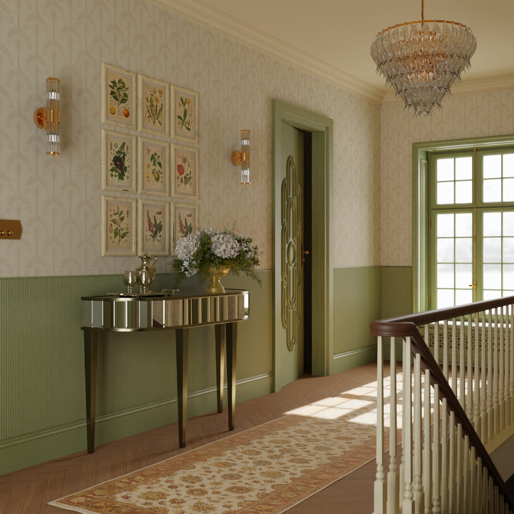 Palmette Wallpaper - Vintage Cream - Lucie Annabel