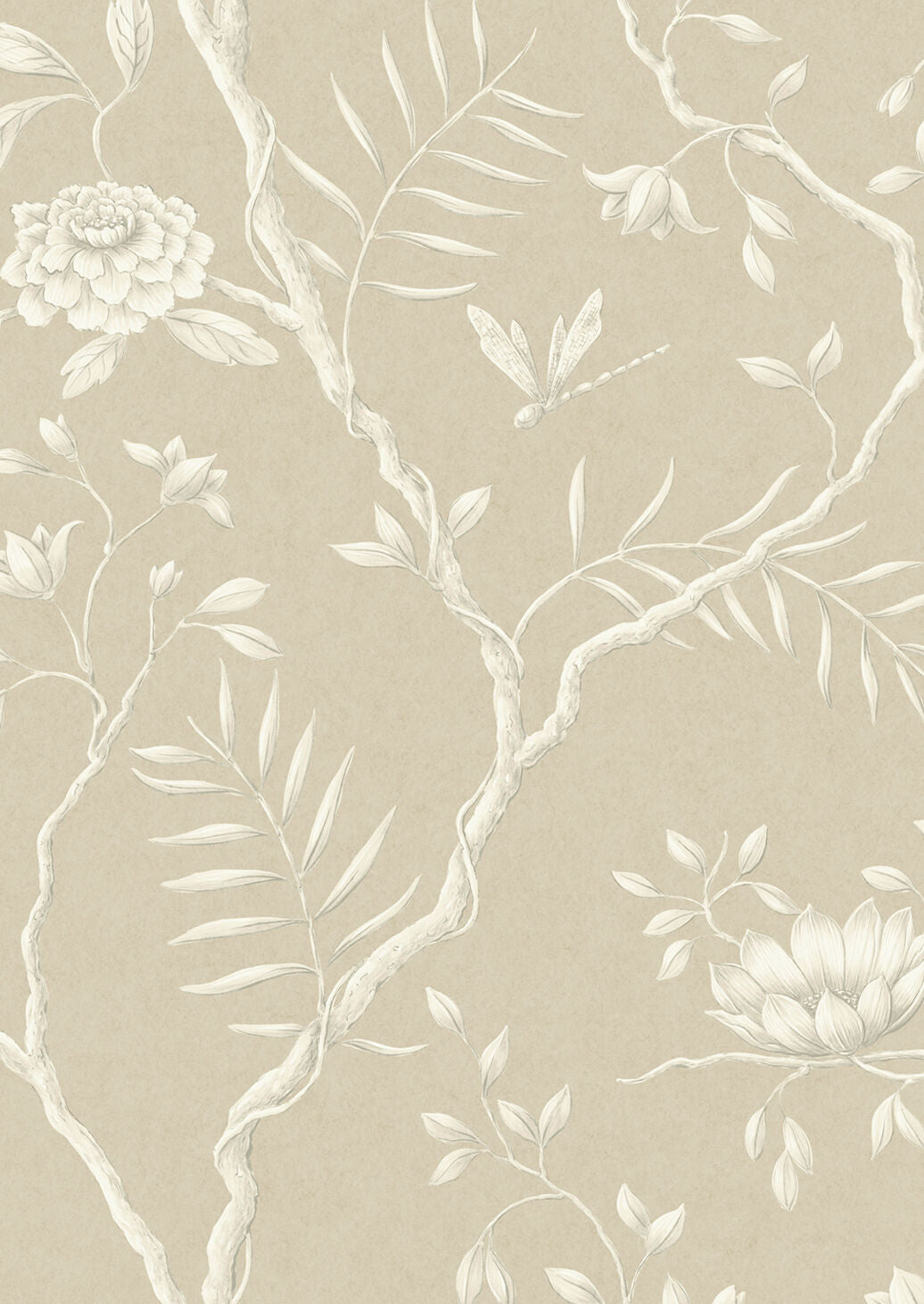 Jasper Peony Wallpaper - Cream - Lewis & Wood