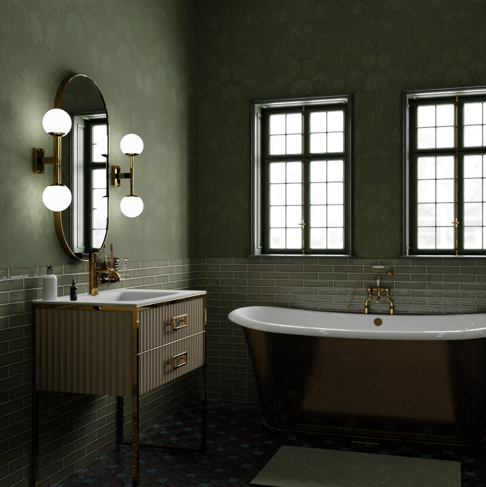 Parisienne Wallpaper - Shades of Olive - Lucie Annabel
