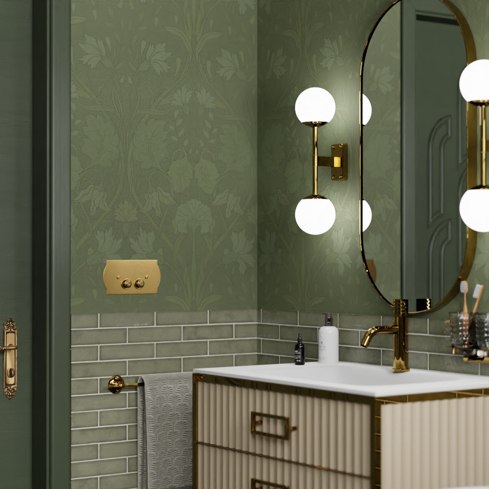 Parisienne Wallpaper - Shades of Olive - Lucie Annabel