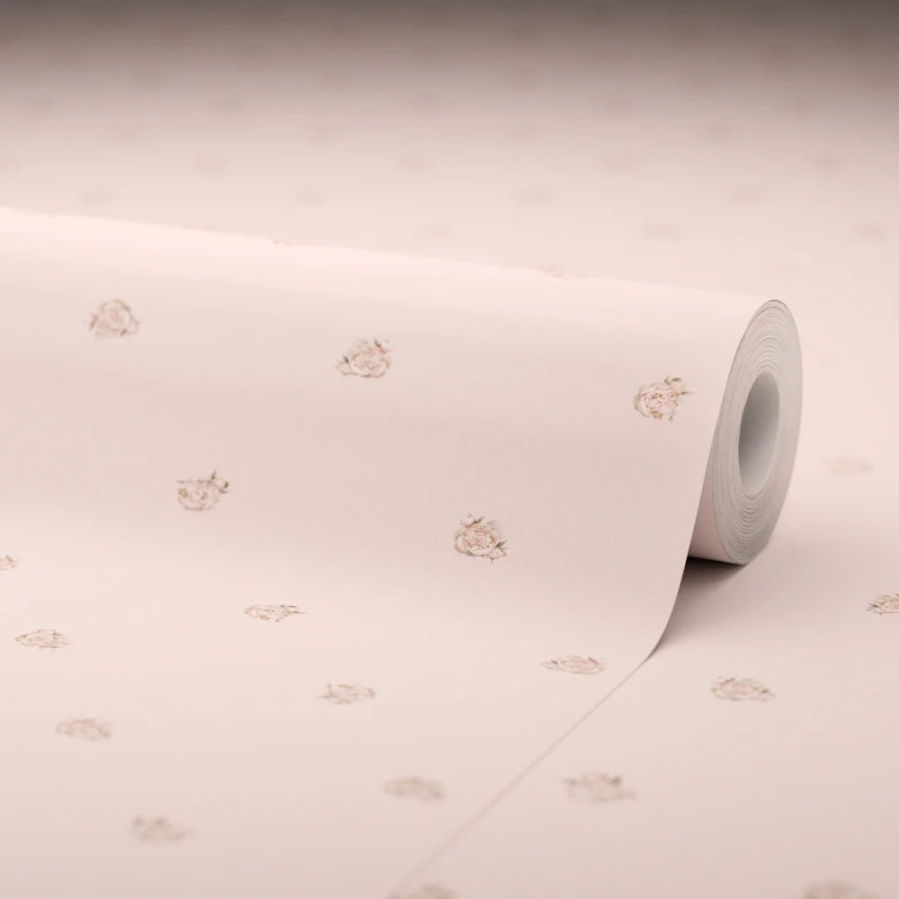 Petite Peonies Wallpaper - Dusty Pink - Lucie Annabel