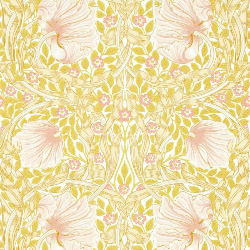Pimpernel Wallpaper - Sunflower/Pink - 217065 - Morris & Co