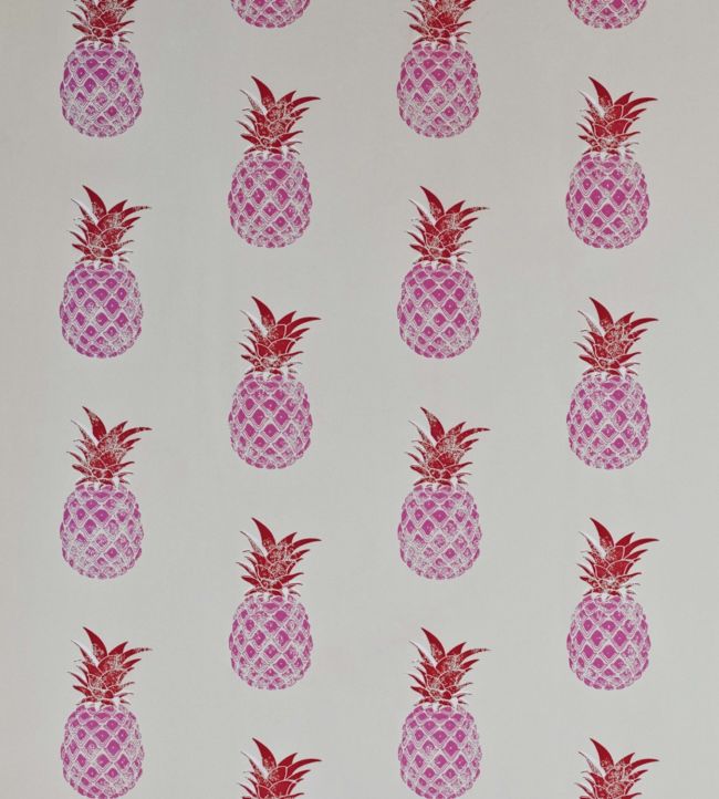 Pineapple Wallpaper - Red / Pink - BG1200-201 - Barneby Gates