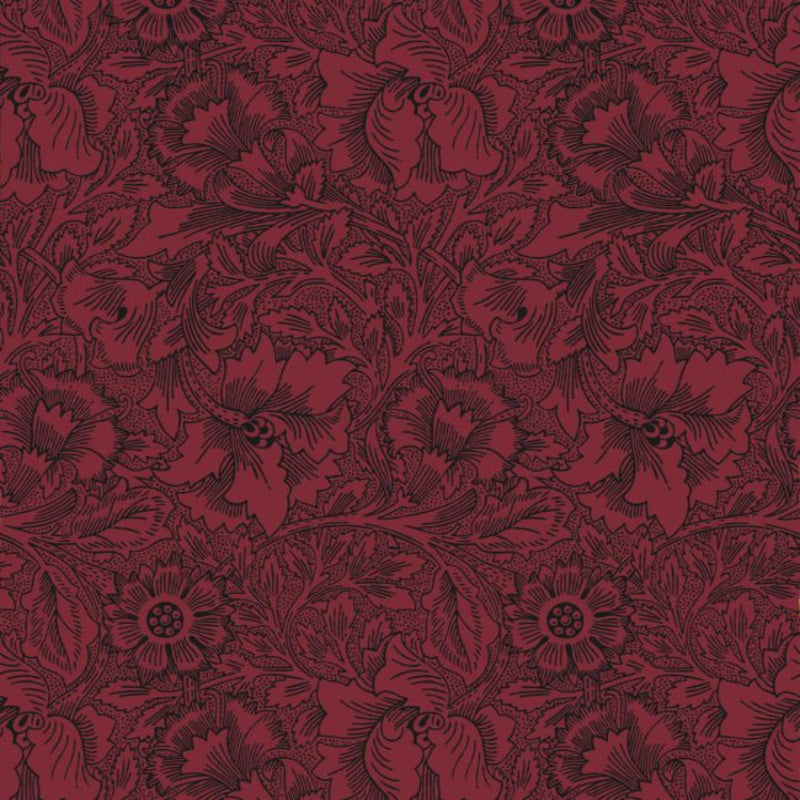 Poppy Wallpaper - Claret - 216956 - Morris & Co