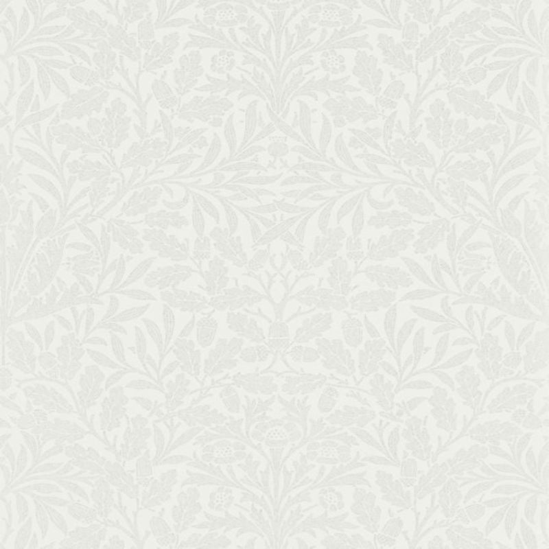 Pure Acorn Wallpaper - Chalk/Silver - 216043 - Morris & Co