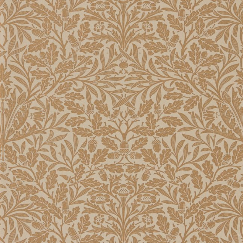 Pure Acorn Wallpaper - Gilver/Copper - 216041 - Morris & Co