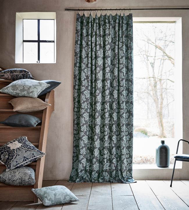 Pure Bramble Embroidery Fabric - Inky Purple - 236621 - Morris & Co