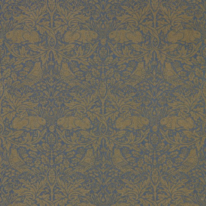 Pure Brer Rabbit Wallpaper - Ink/Gold - 216530 - Morris & Co