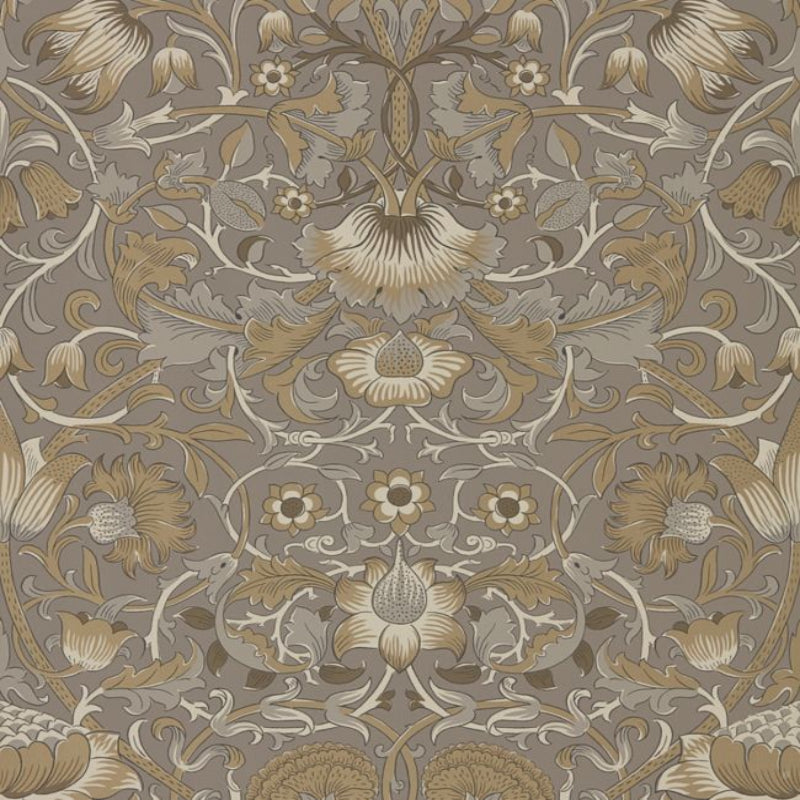 Pure Lodden Wallpaper - Taupe/Gold - 216028 - Morris & Co