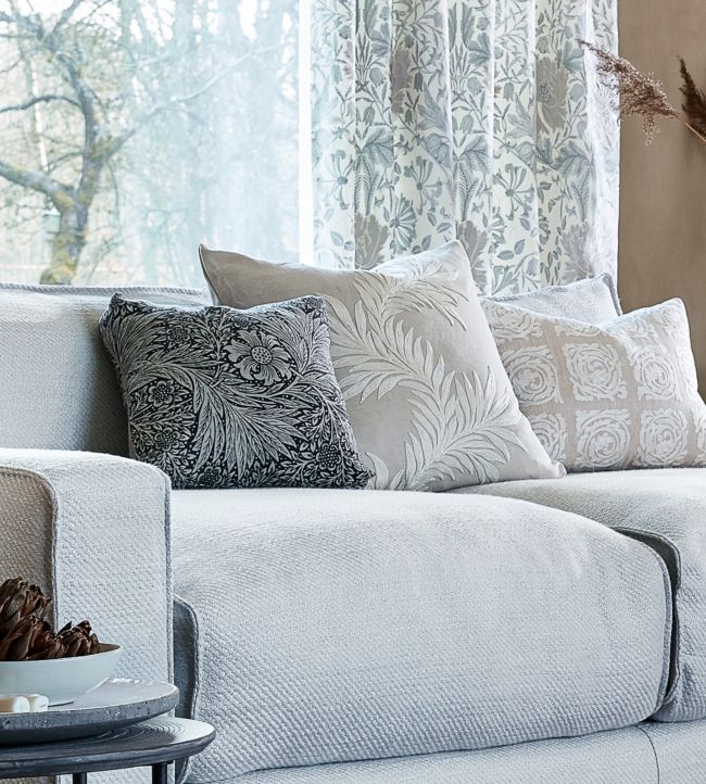 Pure Marigold Fabric - Black Ink - 226484 - Morris & Co