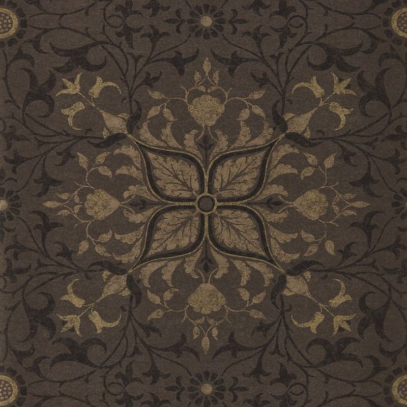 Pure Net Ceiling Wallpaper - Charcoal/Gold - 216036 - Morris & Co