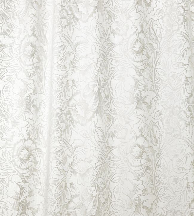 Pure Poppy Embroidery Fabric - Paper White - 236080 - Morris & Co