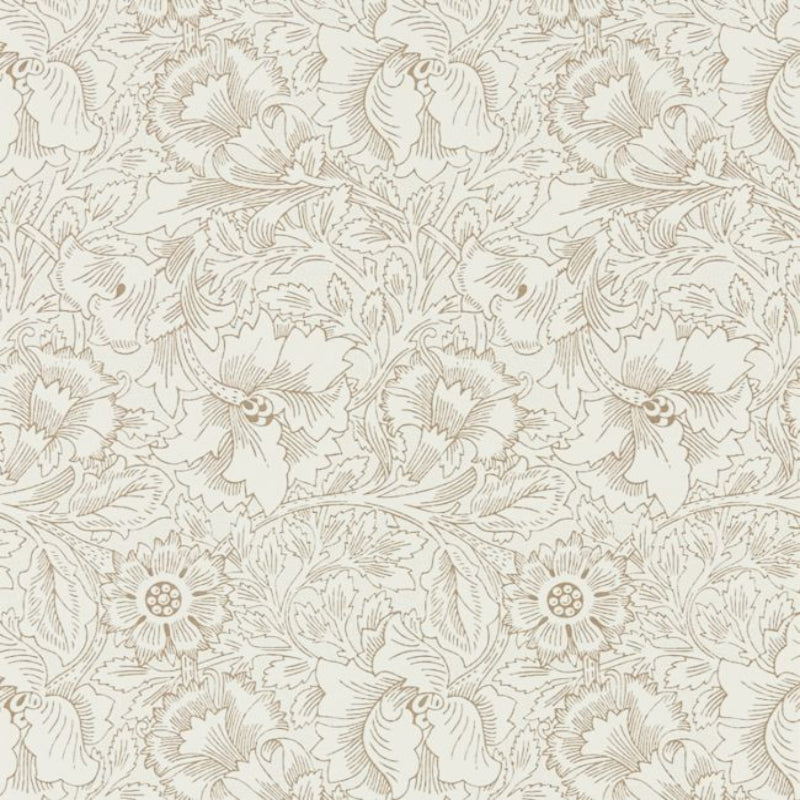 Pure Poppy Wallpaper - Cream/Gold - 216035 - Morris & Co