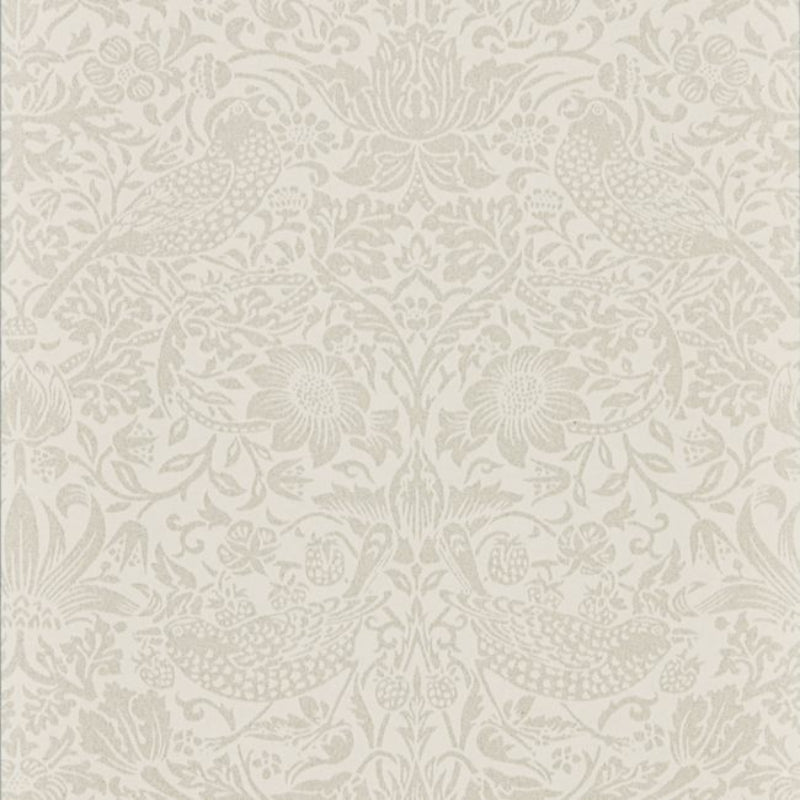 Pure Strawberry Thief Wallpaper - Ecru/Cream - 216020 - Morris & Co