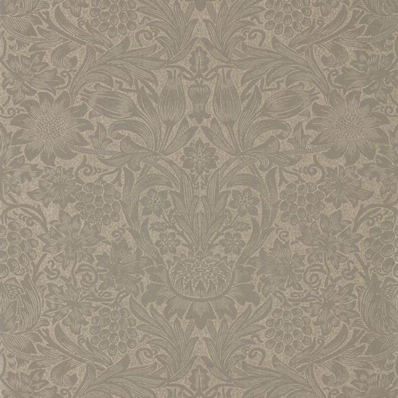 Pure Sunflower Wallpaper - Mole/Gold - 216045 - Morris & Co