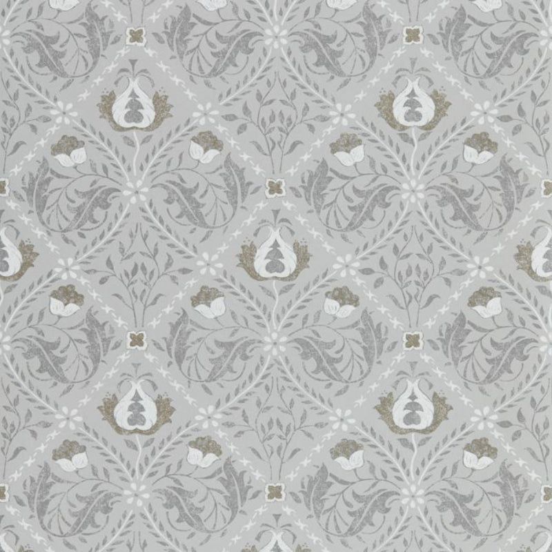 Pure Trellis Wallpaper - Lightish Grey - 216528 - Morris & Co