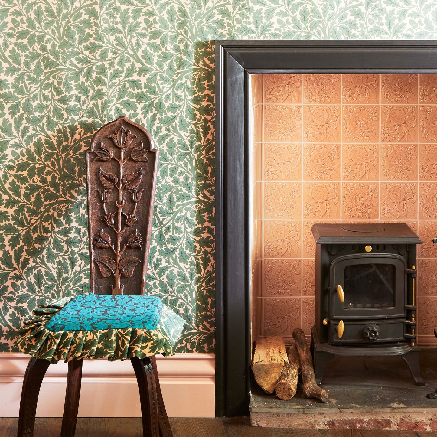 Quercus Wallpaper - Tourmaline - House of Hackney