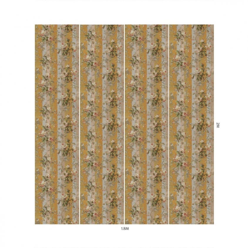 RAINBOW ROSE Stripe Wallpaper - Dusk - House of Hackney