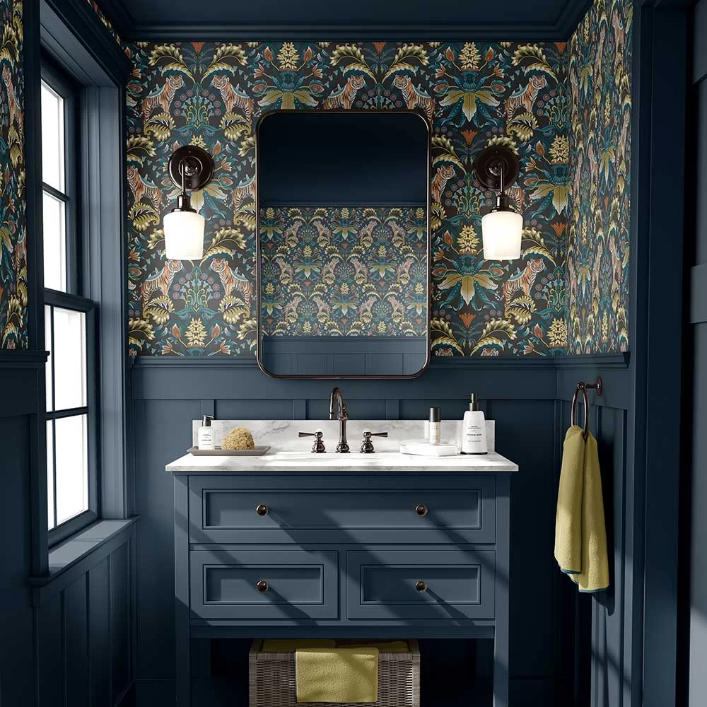 Exotic Tiger Wallpaper - Charcoal - The Graduate Collection