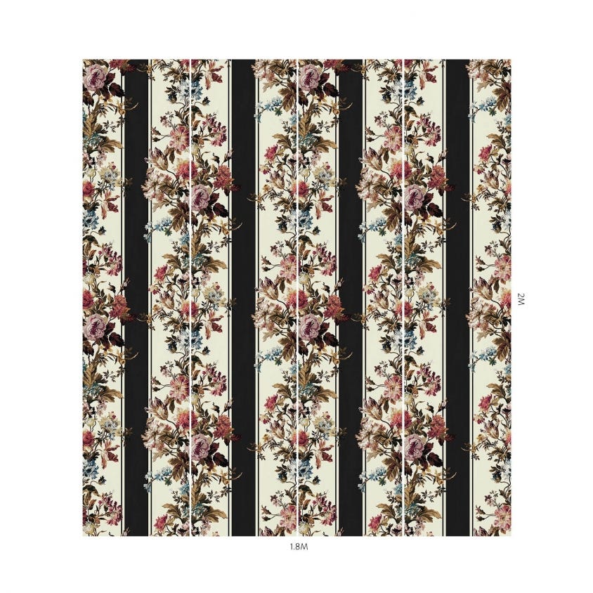 ROSETTA GARLAND Wallpaper - Noir - House of Hackney