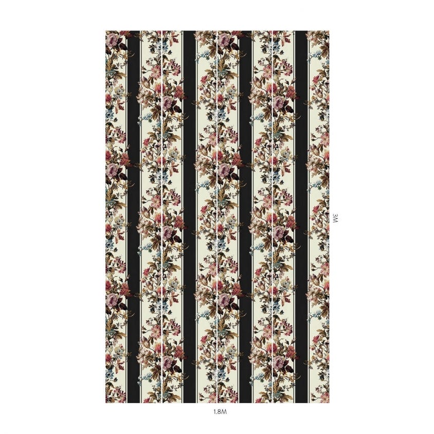 ROSETTA GARLAND Wallpaper - Noir - House of Hackney
