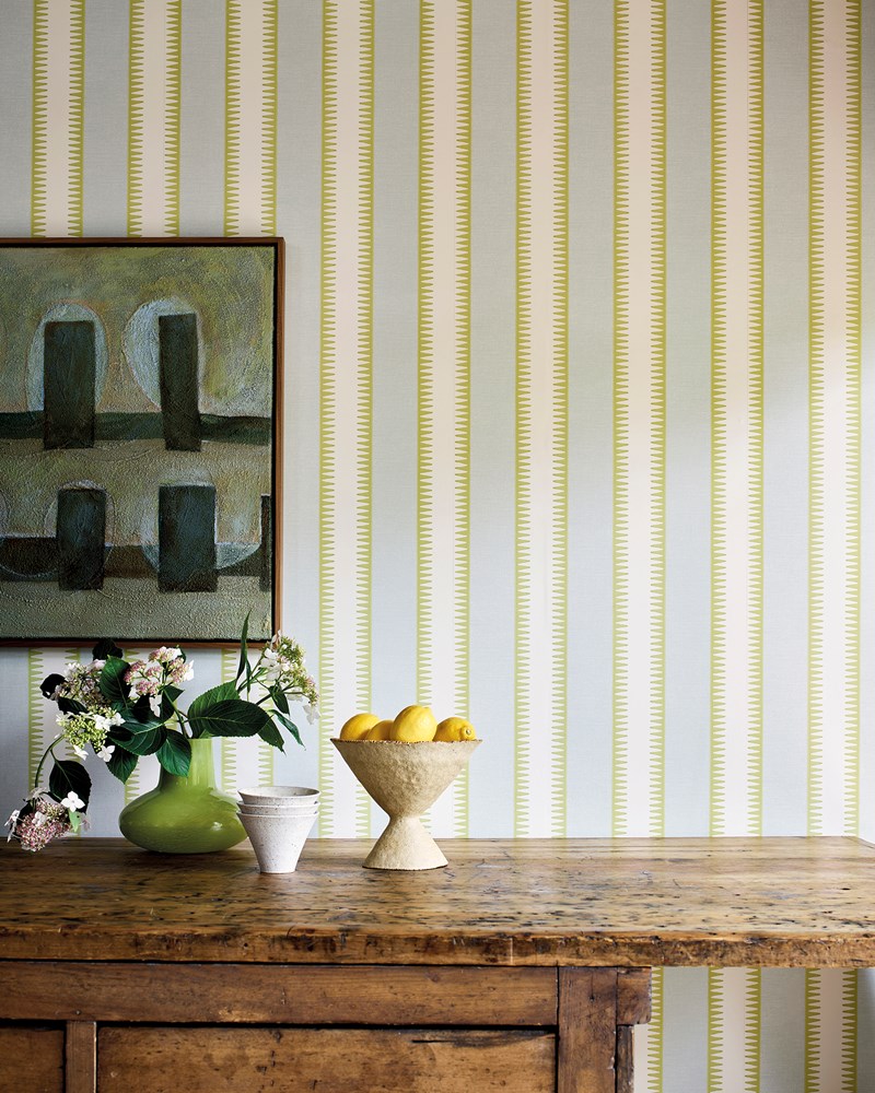 Rocco Wallpaper - Aqua/Lime - J198W-03 - Jane Churchill