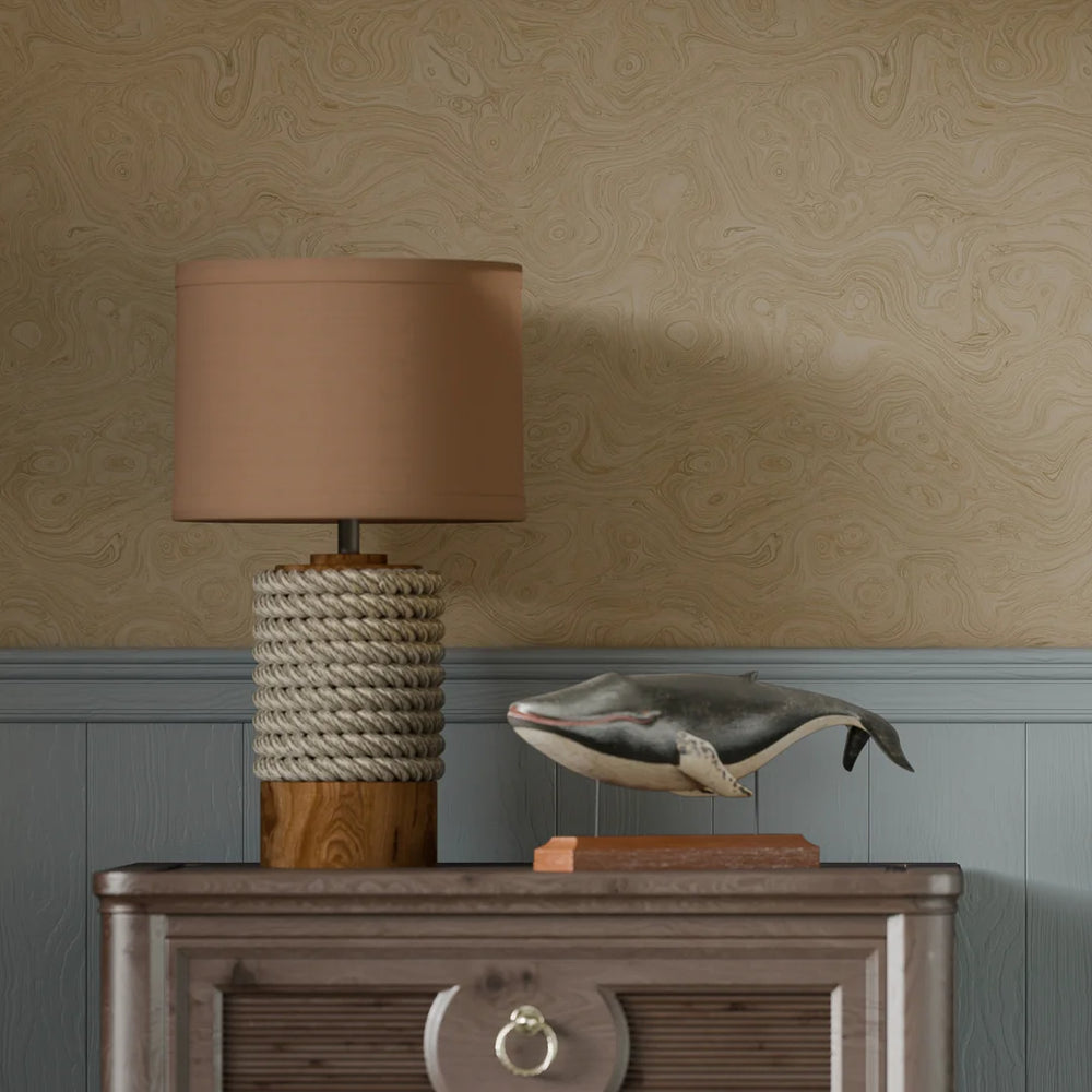 Rockpool Marble Wallpaper - Antique Gold - Lucie Annabel