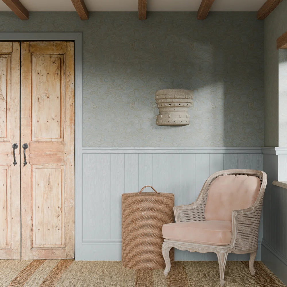 Rockpool Marble Wallpaper - Mineral Mist - Lucie Annabel