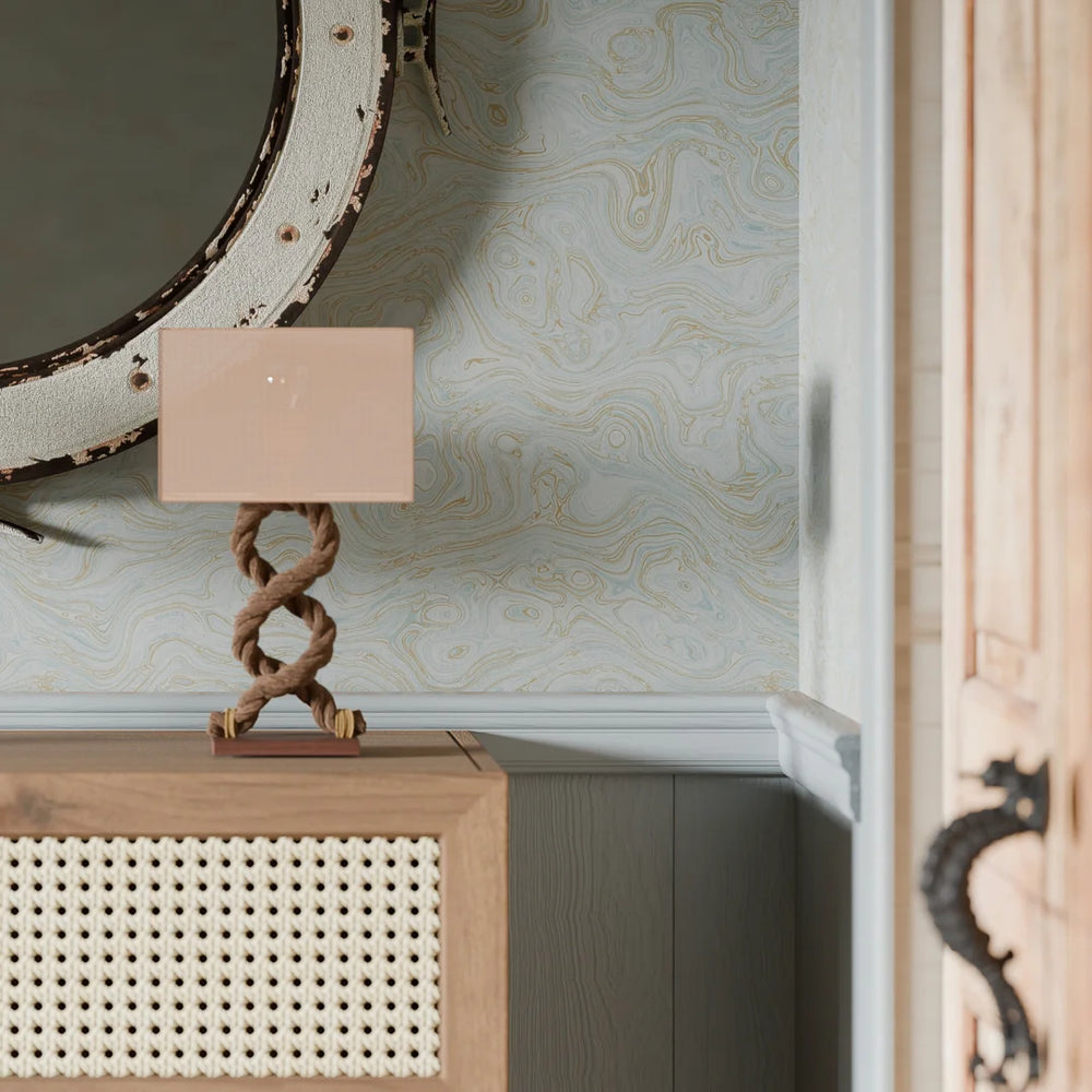 Rockpool Marble Wallpaper - Mineral Mist - Lucie Annabel