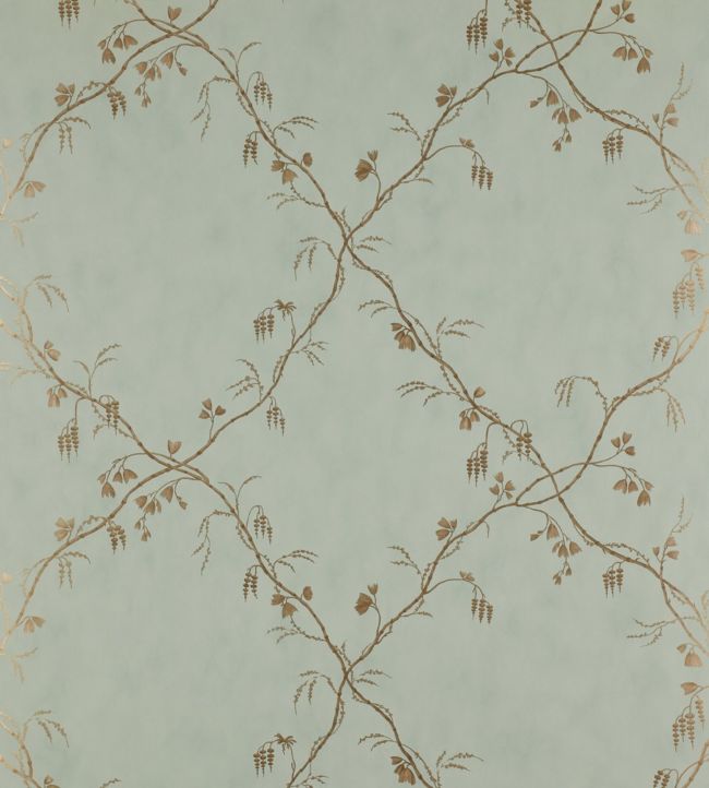 Roussillon Wallpaper - Aqua - Colefax & Fowler