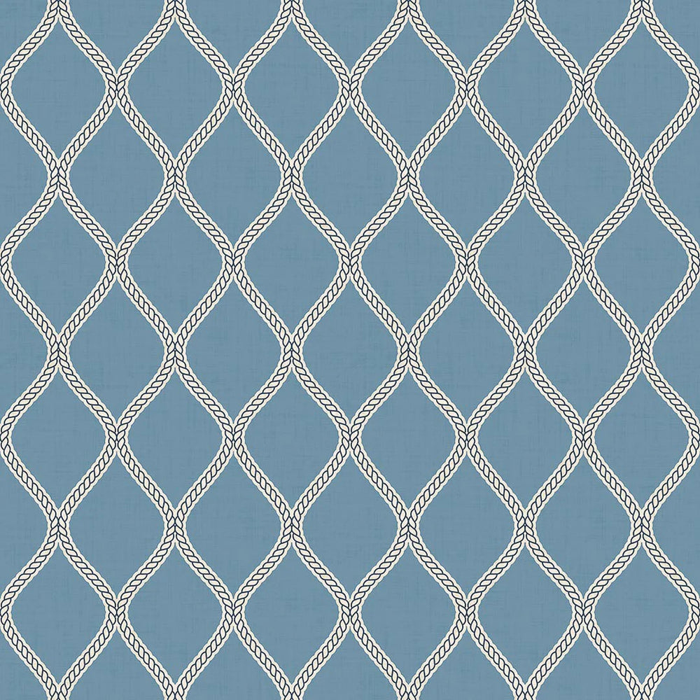Royal Dockyard Wallpaper - Cornflower Blue - Lucie Annabel