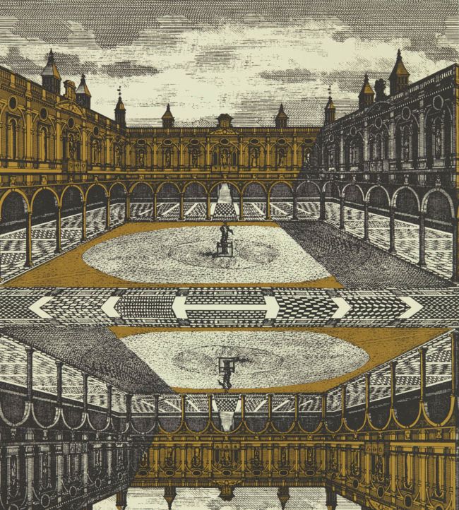 Royal Exchange Wallpaper - Paris Grey/Gold - ZPLW312973 - Zoffany