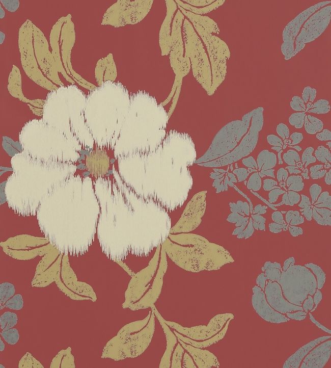 Rue de Seine Wallpaper - Cream on Berry - AT34143 - Anna French