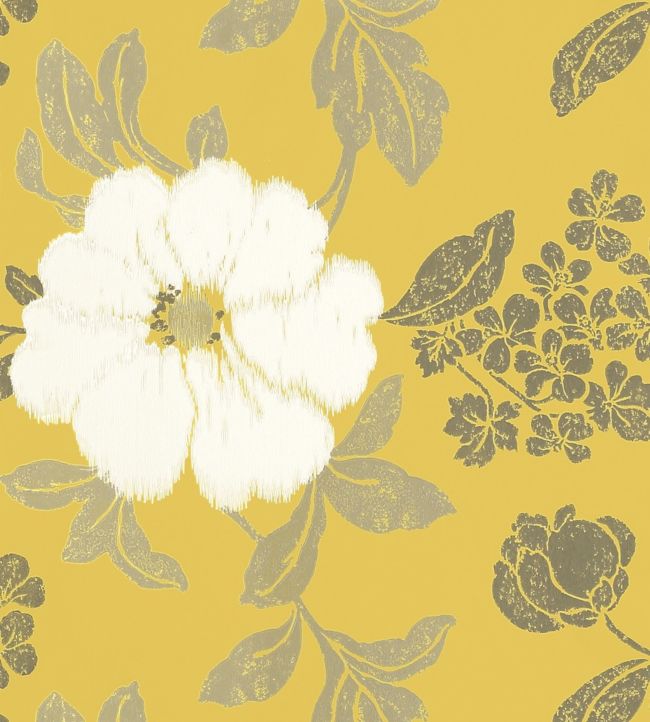 Rue de Seine Wallpaper - Off White on Yellow - AT34140 - Anna French