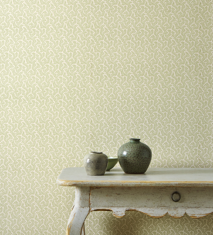 Rushmere Wallpaper - Willow Green - Colefax & Fowler
