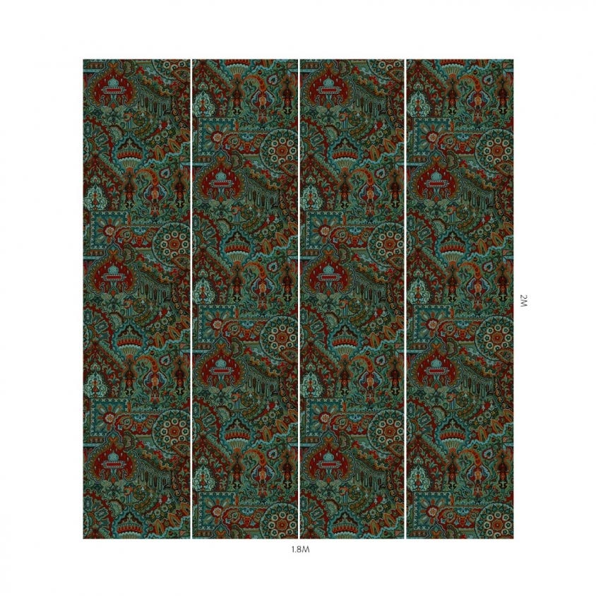 SHAMBALA Wallpaper - Emerald - House of Hackney